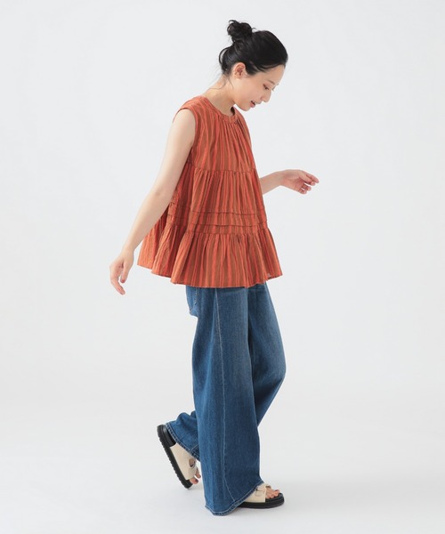 B:MING by BEAMS(ビーミングバイビームス)の「インド 2WAY ストライプ ブラウス(S~M)(シャツ/ブラウス・レディース・その他/その他1/スミクロ・MEDIUM/SMALL)」の6枚目の写真