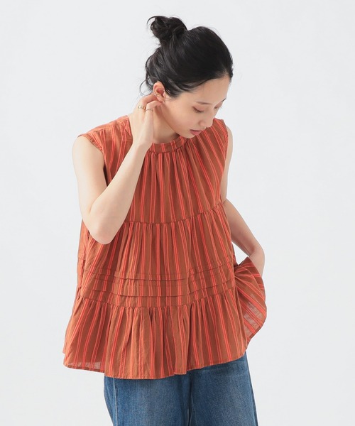 B:MING by BEAMS(ビーミングバイビームス)の「インド 2WAY ストライプ ブラウス(S~M)(シャツ/ブラウス・レディース・その他/その他1/スミクロ・MEDIUM/SMALL)」の7枚目の写真