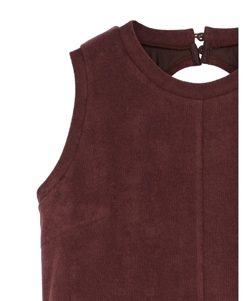 Ameri(アメリ)の「COMFY PILE DRESS(ワンピース・レディース・ボルドー/ブラック・SMALL/MEDIUM)」の18枚目の写真