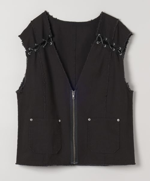 【4/28限定価格！】JEANASIS レースアップワークベスト JEANASIS｜レースアップワークベスト | Rakuten Fashion(楽天