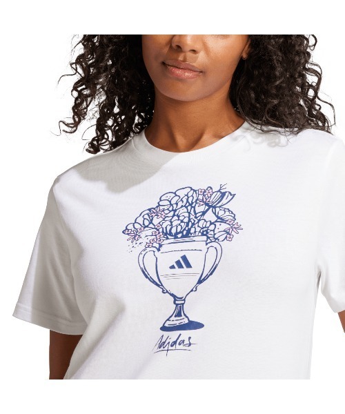 adidas(アディダス)の「アディダス adidas Tech Illustrate Graphic 半袖Tシャツ(Tシャツ/カットソー・レディース・ホワイト・L/XL/S/M)」の2枚目の写真