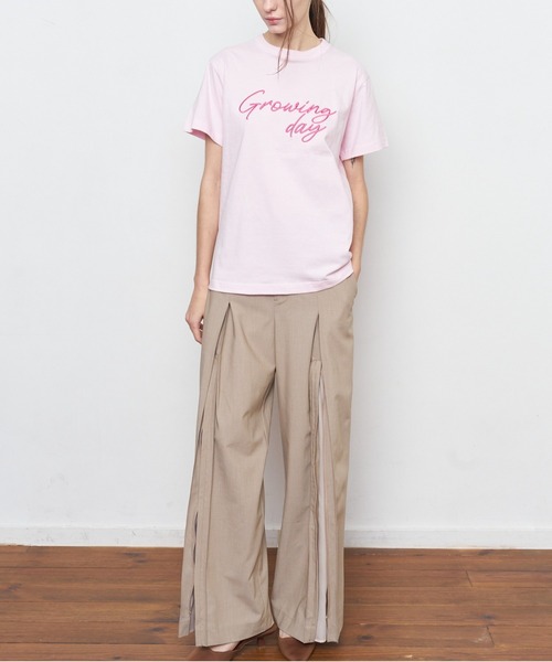 Muel Chic(ミュエルシック)の「Growing day Tshirt グローウィングデイTシャツ(Tシャツ/カットソー・レディース・ホワイト/ネイビー/ライトピンク・FREE)」の15枚目の写真
