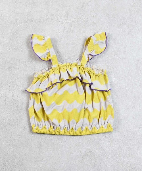 Ocean&Ground(オーシャン&グラウンド)の「ソウガラフリルキャミソール(キャミソール・キッズ・サンドベージュ/パープル/オレンジ・80/90/95/100/110/120/130/140)」の1枚目の写真