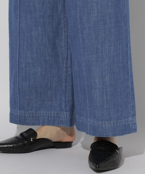 Elura（エルーラ）の「大人サマーワイドデニムパンツ＜低身長サイズあり＞/324903（デニムパンツ・レディース・ネイビー/ライトブルー・MEDIUM/LARGE/FREE(S)）」の15枚目の写真