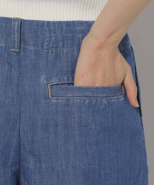 Elura（エルーラ）の「大人サマーワイドデニムパンツ＜低身長サイズあり＞/324903（デニムパンツ・レディース・ネイビー/ライトブルー・MEDIUM/LARGE/FREE(S)）」の17枚目の写真