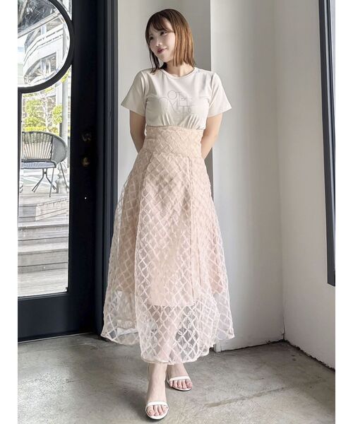 dazzlin（ダズリン）の「アソートコルセットフレアスカート（スカート・レディース・グリーン/ピンク/ブラック/オフホワイト・MEDIUM/SMALL/X-SMALL）」の6枚目の写真