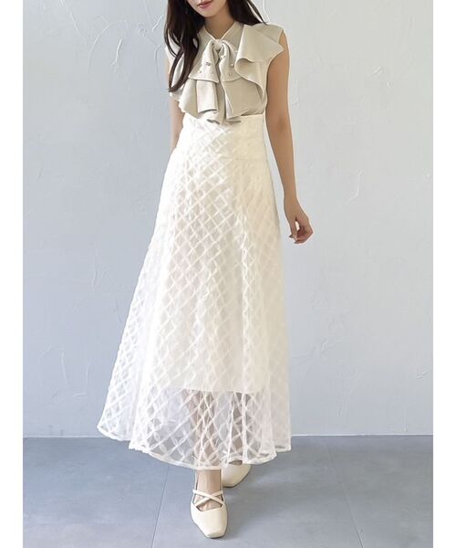 dazzlin（ダズリン）の「アソートコルセットフレアスカート（スカート・レディース・グリーン/ピンク/ブラック/オフホワイト・MEDIUM/SMALL/X-SMALL）」の13枚目の写真