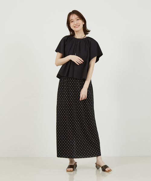 abahouse mavie（アバハウスマヴィ）の「タックフレアーショートプルオーバー（Tシャツ/カットソー・レディース・ブラック/ホワイト/ブラウン・フリー）」の20枚目の写真