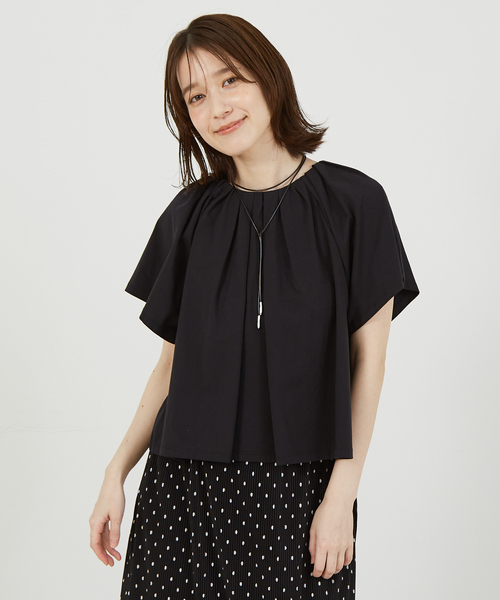 abahouse mavie（アバハウスマヴィ）の「タックフレアーショートプルオーバー（Tシャツ/カットソー・レディース・ブラック/ホワイト/ブラウン・フリー）」の22枚目の写真