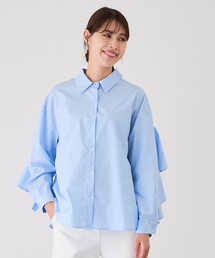 バックフリルシャツ
