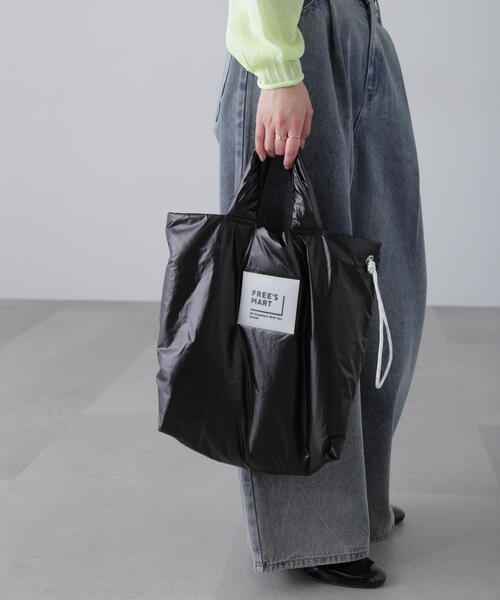 FREE'S MART（フリーズマート）の「ショルダーロープトートバッグ（トートバッグ・レディース・ブラック/グレー・ﾌﾘ-）」の3枚目の写真