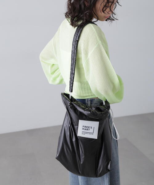 FREE'S MART（フリーズマート）の「ショルダーロープトートバッグ（トートバッグ・レディース・ブラック/グレー・ﾌﾘ-）」の5枚目の写真