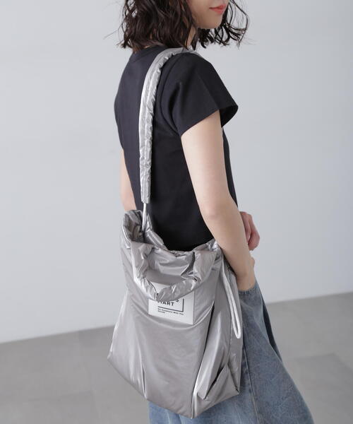 FREE'S MART（フリーズマート）の「ショルダーロープトートバッグ（トートバッグ・レディース・ブラック/グレー・ﾌﾘ-）」の12枚目の写真