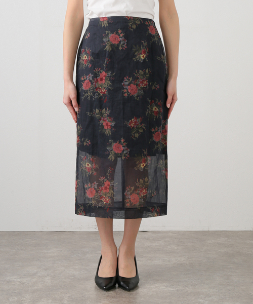 セール】JANE SMITH/ジェーンスミス FLOWER PRINT ORGANDY スカート
