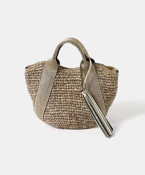 URBAN RESEARCH ROSSO WOMEN（アーバンリサーチ　ロッソ）の「VIOLAd’ORO　ラフィア2WAYバッグ（かごバッグ・レディース・ナチュラル/ゴールド系その他/ベージュ系その他・-）」の3枚目の写真