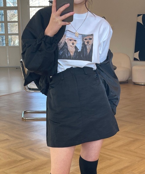 Girly Doll（ガーリードール）の「フォトプリントTシャツ（Tシャツ/カットソー・レディース・ホワイト/ブラック・F）」の12枚目の写真