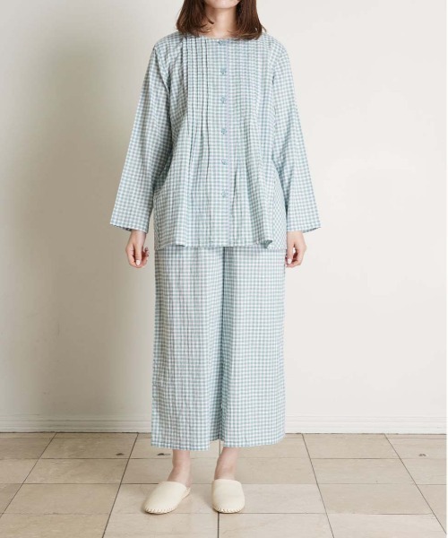 KID BLUE（キッドブルー）の「キッドブルー -２５シャーリングギンガム -長袖パジャマ -KNBK568 -kidblue（ルームウェア/パジャマ・レディース・ブラック/グリーン系その他・M/L）」の17枚目の写真