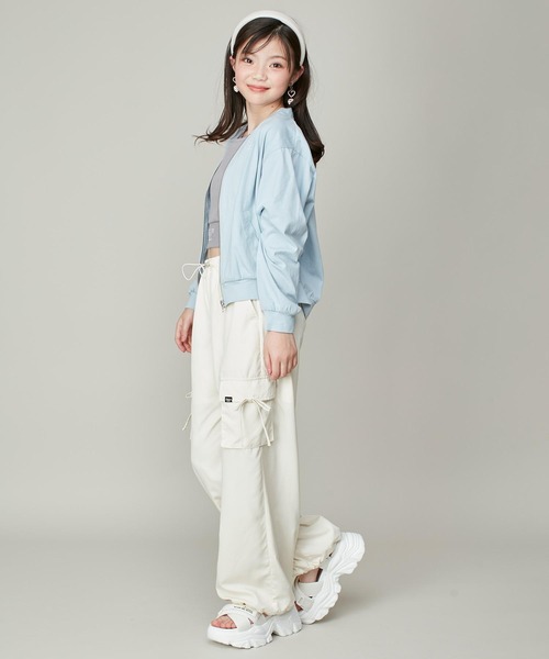 JENNI love(ジェニィラブ)の「【ウエスト調整可】ポケットリボンカーゴパンツ(カーゴパンツ・キッズ・ブラック/アイボリー/ピンク・140cm/130cm/150cm/160cm)」の6枚目の写真