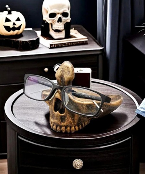 セール】4D7 スカル ドクロ メタル メガネ置き 眼鏡スタンド