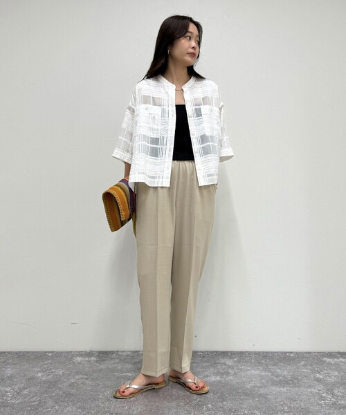 fredy emue（フレディエミュ）の「ドライポリイージーテーパードパンツ（その他パンツ・レディース・ベージュ/ブラック/アイボリー・38/36）」の20枚目の写真