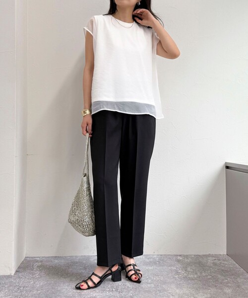 fredy emue（フレディエミュ）の「ドライポリイージーテーパードパンツ（その他パンツ・レディース・ベージュ/ブラック/アイボリー・38/36）」の15枚目の写真