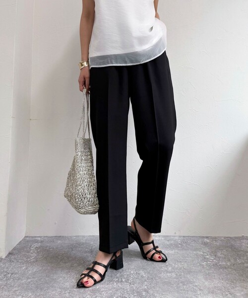 fredy emue（フレディエミュ）の「ドライポリイージーテーパードパンツ（その他パンツ・レディース・ベージュ/ブラック/アイボリー・38/36）」の16枚目の写真