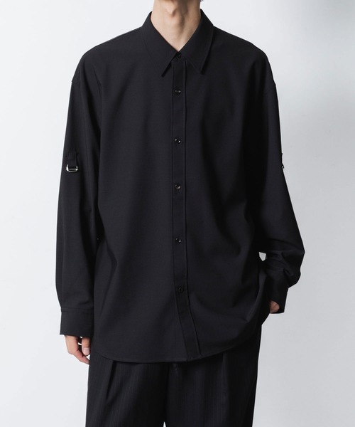 ATTACHMENT（アタッチメント）の「PE/RY ストレッチトロピカル ストラップスリーブ L/S SHIRT / PE/RY STRETCH TROPICAL STRAP SLEEVE L/S SHIRT（シャツ/ブラウス・メンズ・ホワイト/ブラック/グレー/ライトグリーン・1/3/2）」の3枚目の写真