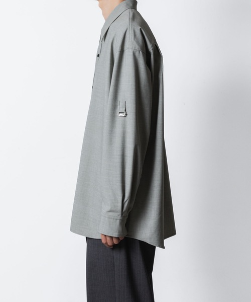 ATTACHMENT（アタッチメント）の「PE/RY ストレッチトロピカル ストラップスリーブ L/S SHIRT / PE/RY STRETCH TROPICAL STRAP SLEEVE L/S SHIRT（シャツ/ブラウス・メンズ・ホワイト/ブラック/グレー/ライトグリーン・1/3/2）」の9枚目の写真