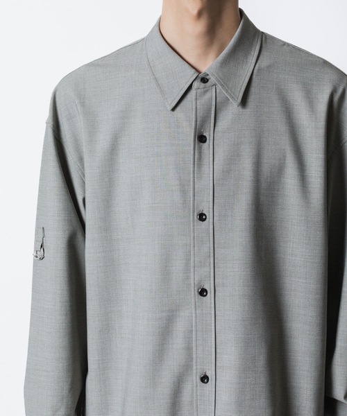 ATTACHMENT（アタッチメント）の「PE/RY ストレッチトロピカル ストラップスリーブ L/S SHIRT / PE/RY STRETCH TROPICAL STRAP SLEEVE L/S SHIRT（シャツ/ブラウス・メンズ・ホワイト/ブラック/グレー/ライトグリーン・1/3/2）」の12枚目の写真