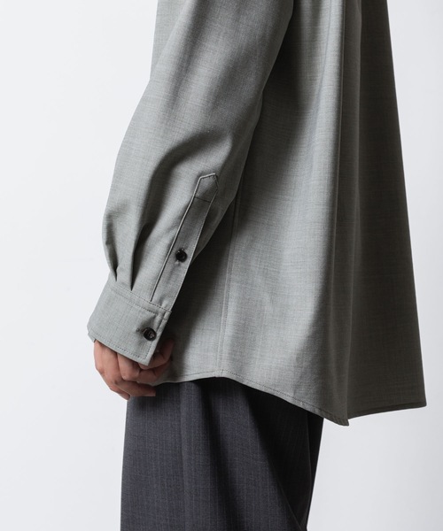 ATTACHMENT（アタッチメント）の「PE/RY ストレッチトロピカル ストラップスリーブ L/S SHIRT / PE/RY STRETCH TROPICAL STRAP SLEEVE L/S SHIRT（シャツ/ブラウス・メンズ・ホワイト/ブラック/グレー/ライトグリーン・1/3/2）」の13枚目の写真