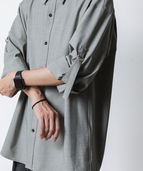ATTACHMENT（アタッチメント）の「PE/RY ストレッチトロピカル ストラップスリーブ L/S SHIRT / PE/RY STRETCH TROPICAL STRAP SLEEVE L/S SHIRT（シャツ/ブラウス・メンズ・ホワイト/ブラック/グレー/ライトグリーン・1/3/2）」の14枚目の写真