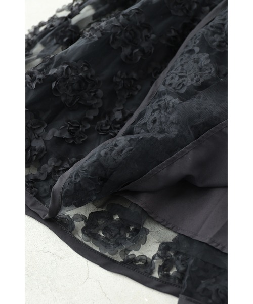 cawaii（カワイイ）の「（黒）ふわふわと花が浮かぶ2重チュールミディアムスカート（スカート・レディース・ブラック・FREE）」の20枚目の写真