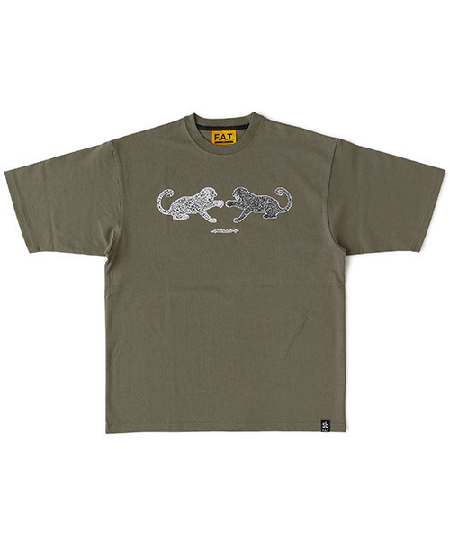FAT（エフエイティー）の「H.R. "LEOPARD"（Tシャツ/カットソー・メンズ・ホワイト/オリーブ/ブラック・SKINNY(L)/TITCH(M)/JUMBO(XXL)/FAT(XL)）」の3枚目の写真