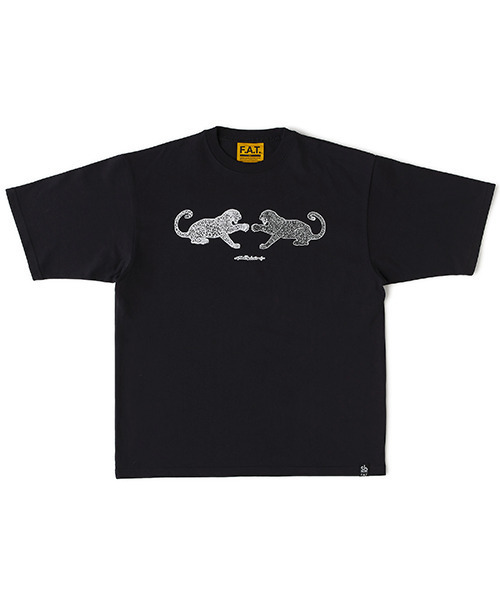 FAT（エフエイティー）の「H.R. "LEOPARD"（Tシャツ/カットソー・メンズ・ホワイト/オリーブ/ブラック・SKINNY(L)/TITCH(M)/JUMBO(XXL)/FAT(XL)）」の2枚目の写真