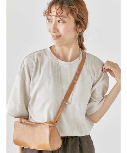 Lugnoncure（ルノンキュール）の「パターンメッシュTシャツ（Tシャツ/カットソー・レディース・ブラック/チャコールグレー/ブルー/オフホワイト・F）」の13枚目の写真