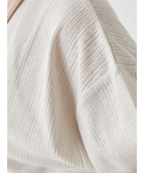 Lugnoncure（ルノンキュール）の「パターンメッシュTシャツ（Tシャツ/カットソー・レディース・ブラック/チャコールグレー/ブルー/オフホワイト・F）」の14枚目の写真