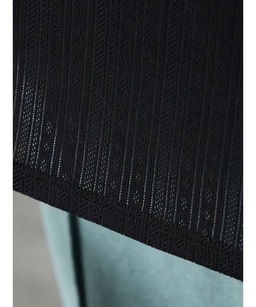 Lugnoncure（ルノンキュール）の「パターンメッシュTシャツ（Tシャツ/カットソー・レディース・ブラック/チャコールグレー/ブルー/オフホワイト・F）」の19枚目の写真