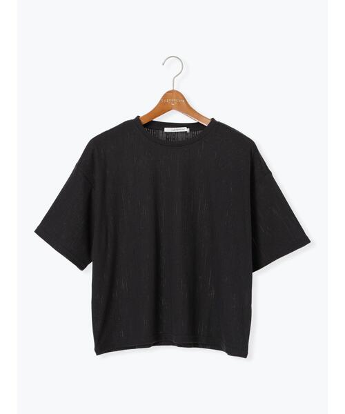 Lugnoncure（ルノンキュール）の「パターンメッシュTシャツ（Tシャツ/カットソー・レディース・ブラック/チャコールグレー/ブルー/オフホワイト・F）」の22枚目の写真