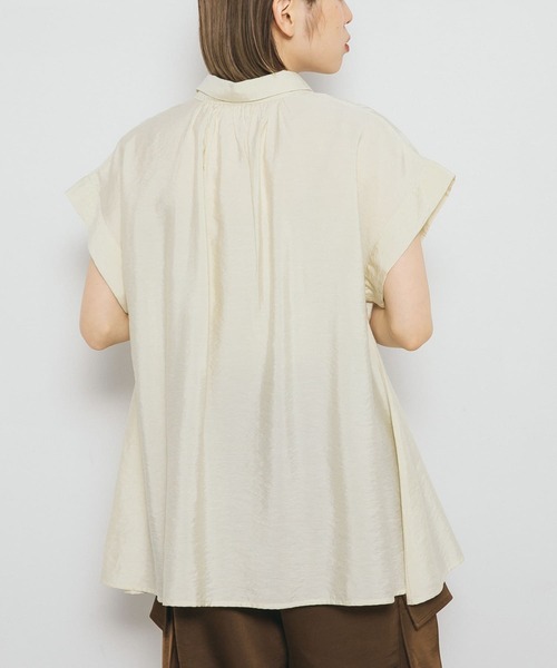 KBF（ケイビーエフ）の「スリーブレスタックフレアブラウス（シャツ/ブラウス・レディース・ネイビー/ピンク/アイボリー・ONE）」の5枚目の写真