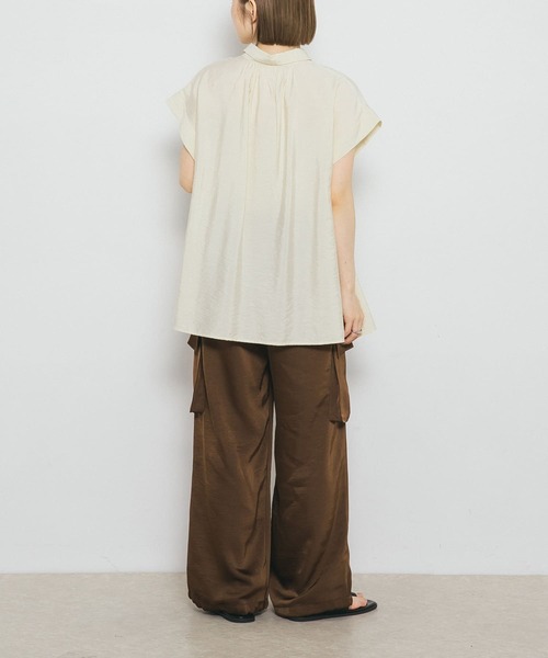 KBF（ケイビーエフ）の「スリーブレスタックフレアブラウス（シャツ/ブラウス・レディース・ネイビー/ピンク/アイボリー・ONE）」の8枚目の写真