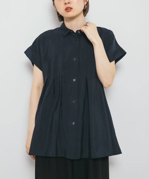 KBF（ケイビーエフ）の「スリーブレスタックフレアブラウス（シャツ/ブラウス・レディース・ネイビー/ピンク/アイボリー・ONE）」の11枚目の写真