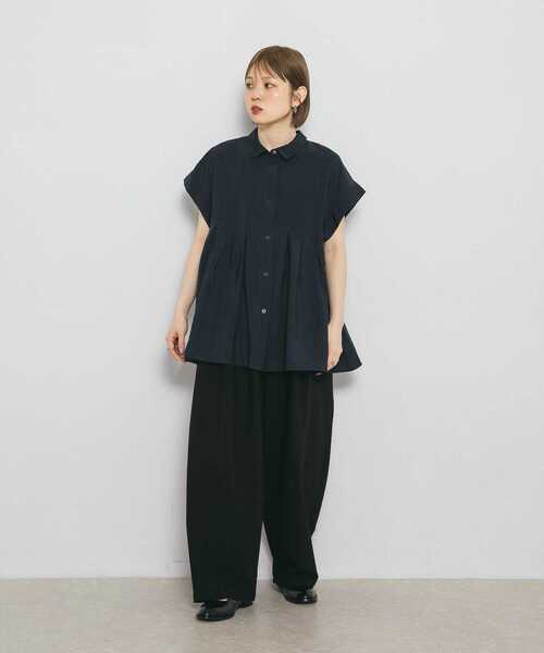 KBF（ケイビーエフ）の「スリーブレスタックフレアブラウス（シャツ/ブラウス・レディース・ネイビー/ピンク/アイボリー・ONE）」の15枚目の写真