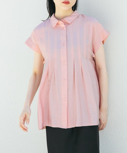 KBF（ケイビーエフ）の「スリーブレスタックフレアブラウス（シャツ/ブラウス・レディース・ネイビー/ピンク/アイボリー・ONE）」の16枚目の写真