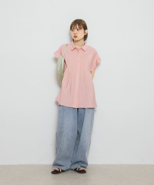 KBF（ケイビーエフ）の「スリーブレスタックフレアブラウス（シャツ/ブラウス・レディース・ネイビー/ピンク/アイボリー・ONE）」の21枚目の写真