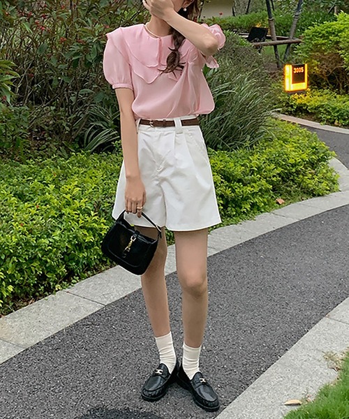 ベルト付きタックショートパンツ（その他パンツ）｜Girly Doll