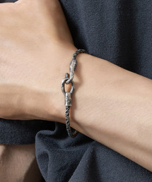 GILD（ギルド）の「GILD ギルド / Twist double chain atypical hook bracelet シルバー925ツイストダブルチェーンエイティピカルフックブレスレット / G251-BR04（ブレスレット）」