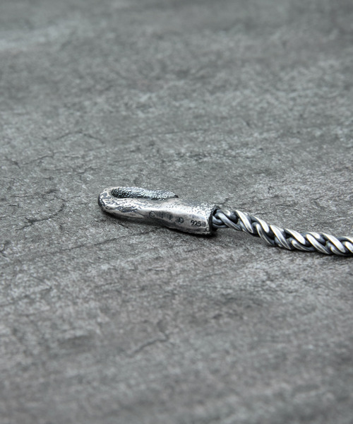 GILD ギルド / Twist double chain atypical hook bracelet シルバー 