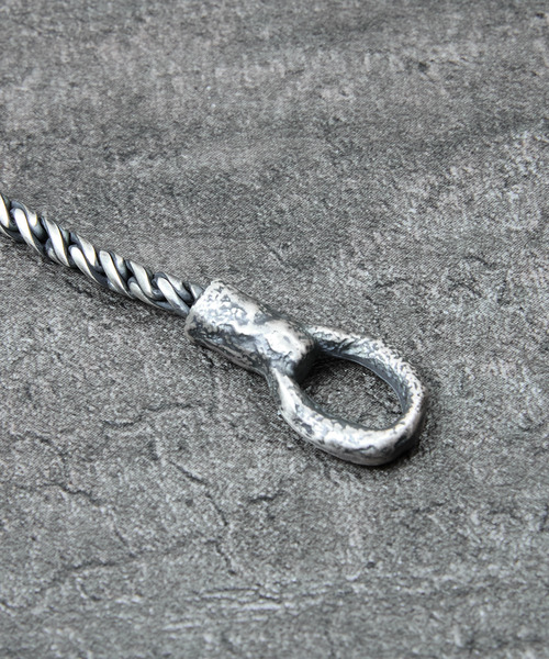 GILD ギルド / Twist double chain atypical hook bracelet シルバー 