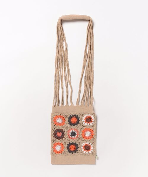 チャイハネ（チャイハネ）の「【チャイハネ】クロシェンショルダーバッグ（ショルダーバッグ・レディース・ホワイト/ベージュ/ブラック・FREE）」の3枚目の写真