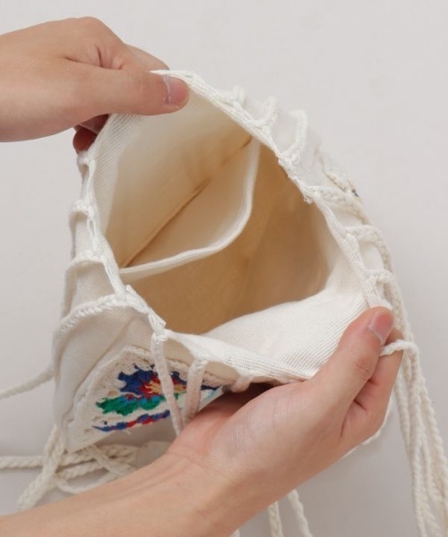 チャイハネ（チャイハネ）の「【チャイハネ】クロシェンショルダーバッグ（ショルダーバッグ・レディース・ホワイト/ベージュ/ブラック・FREE）」の9枚目の写真